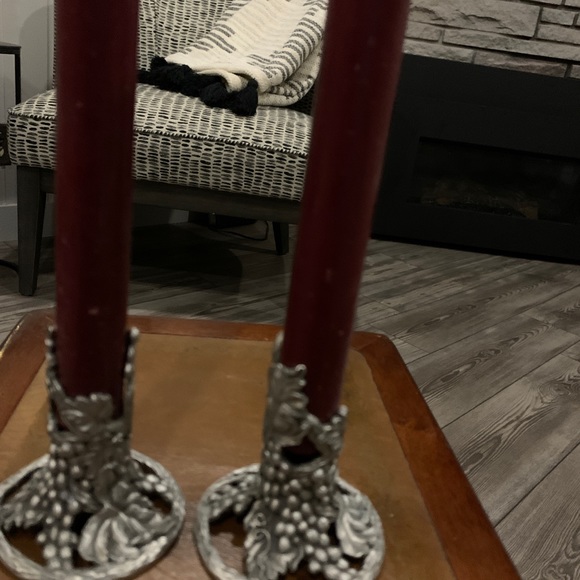 Vintage pewter candle stick holders. - Picture 3 of 8